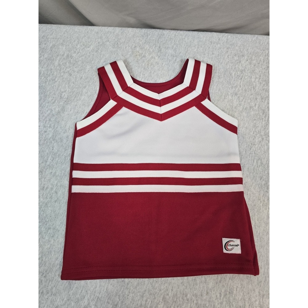 Chasse classic sweet heart shell top size Youth XS Red And White